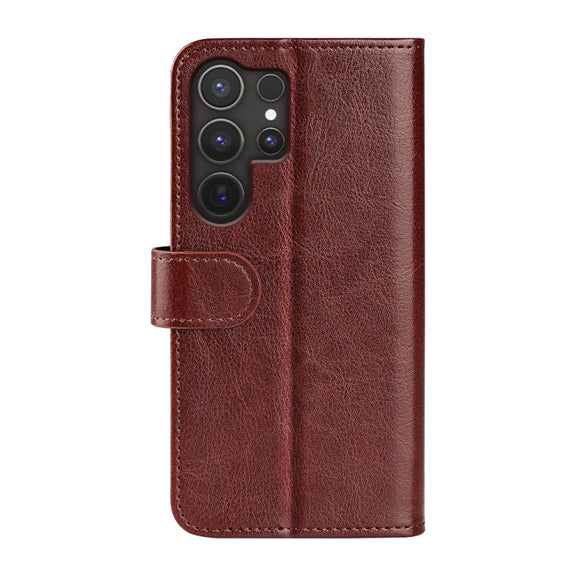 For Samsung Galaxy S25 Ultra 5G R64 Texture Horizontal Flip Leather Phone Case(Brown)