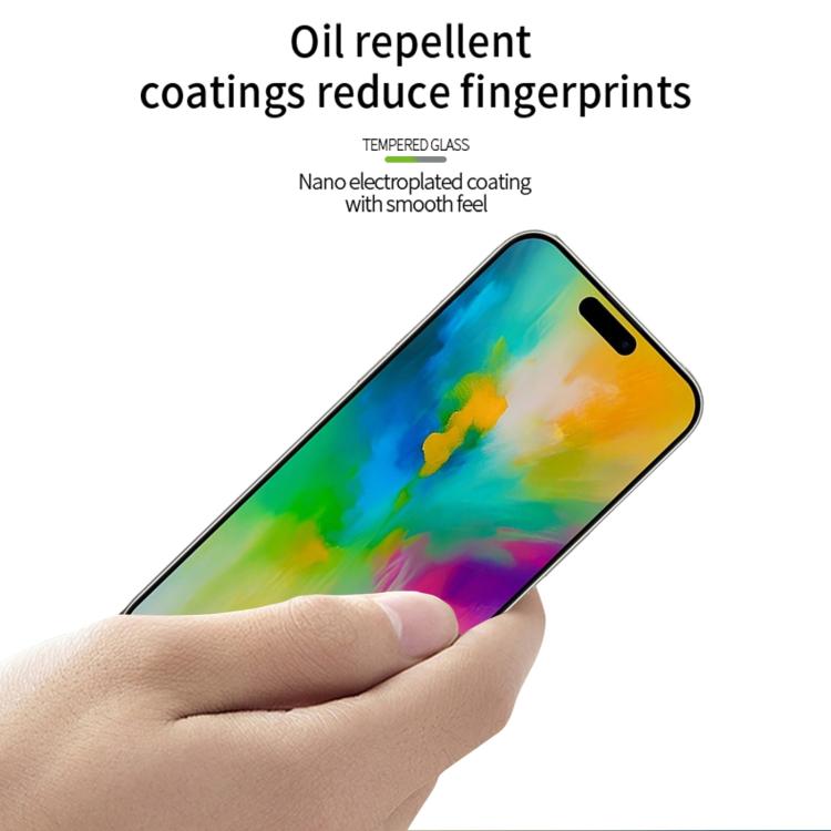 For iPhone 16 Plus PINWUYO 9H 2.5D Full Screen Tempered Glass Film(Black)