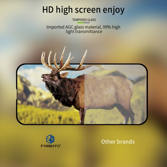 For iPhone 16 Pro PINWUYO 9H 2.5D Full Screen Tempered Glass Film(Black)