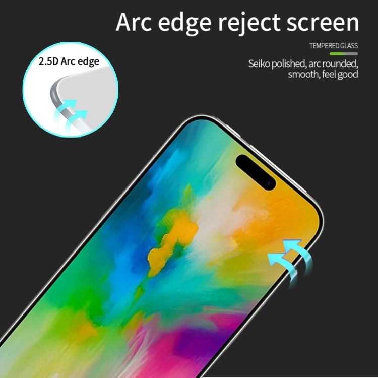 For iPhone 16 Pro Max PINWUYO 9H 2.5D Full Screen Tempered Glass Film(Black)