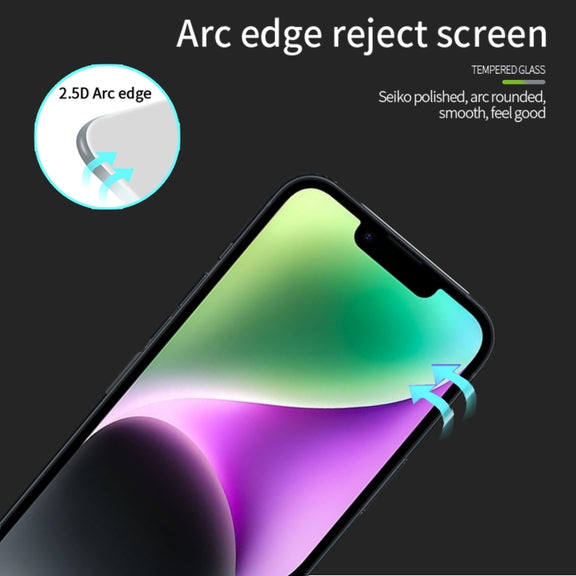 For iPhone 16e PINWUYO 9H 2.5D Full Screen Tempered Glass Film(Black)