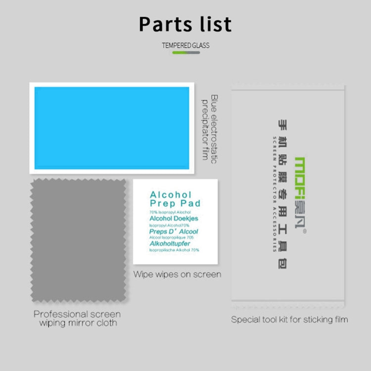 For iPhone 15 MOFI 9H 2.5D Full Screen Tempered Glass Film(Black)