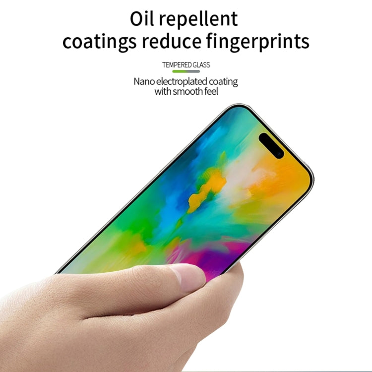 For iPhone 16 Pro MOFI 9H 2.5D Full Screen Tempered Glass Film(Black)