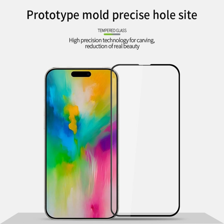 For iPhone 16 Pro Max MOFI 9H 2.5D Full Screen Tempered Glass Film(Black)