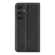 For Samsung Galaxy S25 5G Retro-skin Magnetic Suction Leather Phone Case(Black)