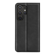 For Samsung Galaxy S25 Ultra 5G Retro-skin Magnetic Suction Leather Phone Case(Black)