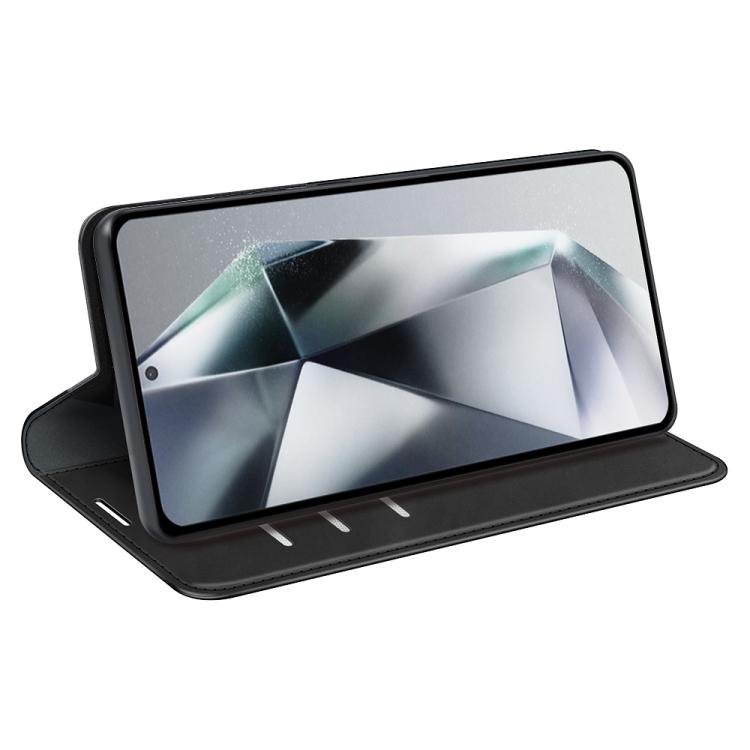 For Samsung Galaxy S25 Ultra 5G Retro-skin Magnetic Suction Leather Phone Case(Black)