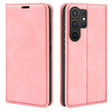 For Samsung Galaxy S25 Ultra 5G Retro-skin Magnetic Suction Leather Phone Case(Pink) - Galaxy S25 Ultra 5G Cases by PMC Jewellery | Online Shopping South Africa | PMC Jewellery | Buy Now Pay Later Mobicred