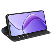 For Realme 12 5G Retro-skin Magnetic Suction Leather Phone Case(Black)