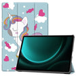 For Samsung Galaxy Tab S9 FE+ 12.4 JUNSUNMAY Custer Painted 3-Fold Stand Leather Smart Tablet Case(Unicorn) - free shipping - PMC TechLife - Order now!