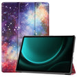 For Samsung Galaxy Tab S9 FE+ 12.4 JUNSUNMAY Custer Painted 3-Fold Stand Leather Smart Tablet Case(Galaxy) - Galaxy Tab S9 FE+ by JUNSUNMAY | Online Shopping South Africa | PMC TechLife | Buy Now Pay Later Mobicred
