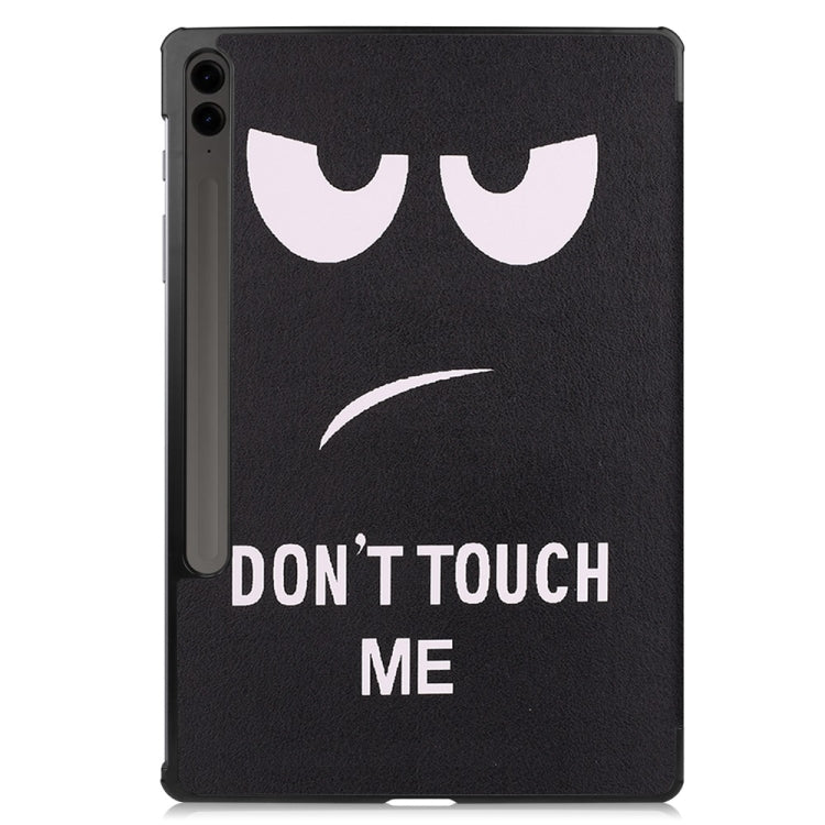 For Samsung Galaxy Tab S9 FE+ 12.4 JUNSUNMAY Custer Painted 3-Fold Stand Leather Smart Tablet Case(Big Eye)