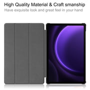 For Samsung Galaxy Tab S9 FE 10.9 JUNSUNMAY Custer Painted 3-Fold Stand Leather Smart Tablet Case(Graffiti)