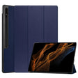 For Samsung Galaxy Tab S9 Ultra JUNSUNMAY Custer Solid Color 3-Fold Stand Leather Smart Tablet Case(Dark Blue) - Galaxy Tab S9 Ultra Cases by JUNSUNMAY | Online Shopping South Africa | PMC TechLife | Buy Now Pay Later Mobicred