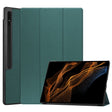 For Samsung Galaxy Tab S9 Ultra JUNSUNMAY Custer Solid Color 3-Fold Stand Leather Smart Tablet Case(Dark Green) - Galaxy Tab S9 Ultra Cases by JUNSUNMAY | Online Shopping South Africa | PMC TechLife | Buy Now Pay Later Mobicred