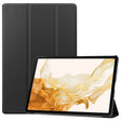 For Samsung Galaxy Tab S9+ JUNSUNMAY Custer Solid Color 3-Fold Stand Leather Smart Tablet Case(Black) - free shipping - PMC TechLife - Order now!