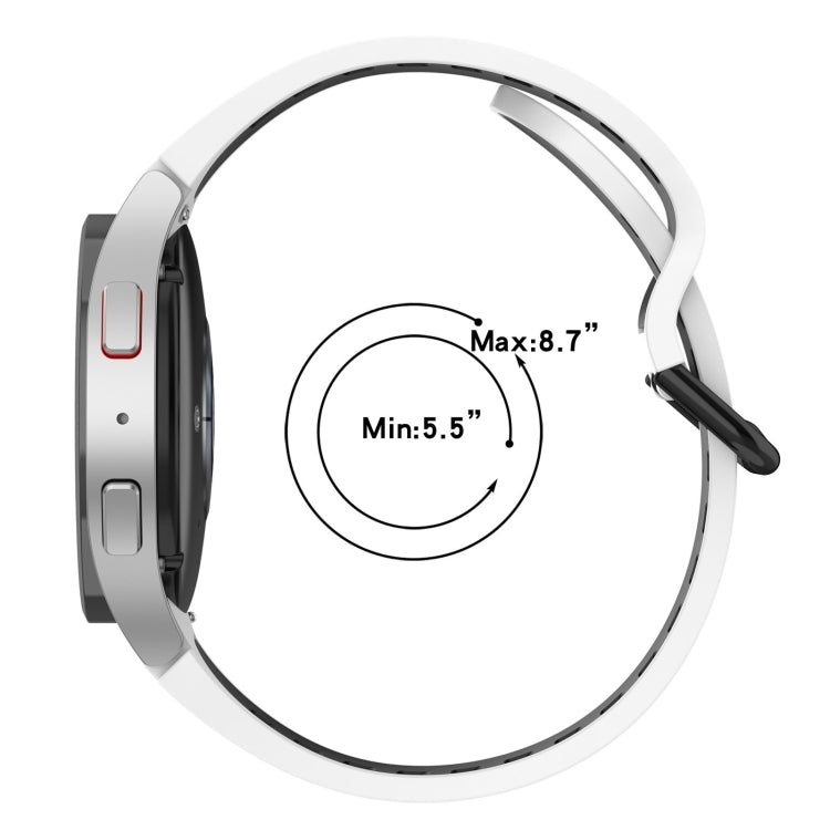 For Samsung  Galaxy Watch 4 Classic 42mm Two-Color Breathable Silicone Watch Band(Light Blue + White)