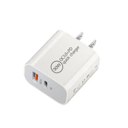 PD30W USB-C / Type-C + QC3.0 USB Dual Port Charger with 1m Type-C to 8 Pin Data Cable, AU Plug