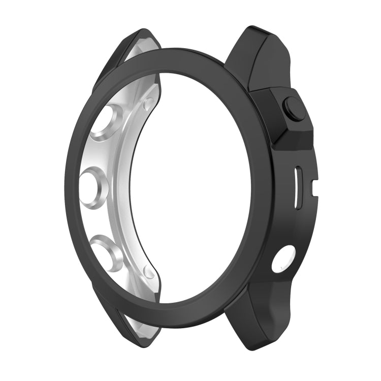 For Garmin Fenix 7 Pro Half Package Electroplated TPU Watch Protective Case(Black)