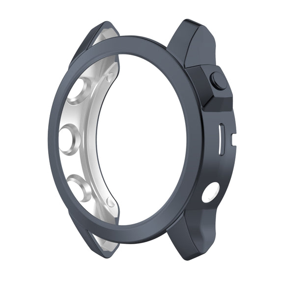 For Garmin Fenix 7S Pro Half Package Electroplated TPU Watch Protective Case(Grey)