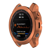 For Garmin Fenix 7S Pro Half Package Electroplated TPU Watch Protective Case(Gold)