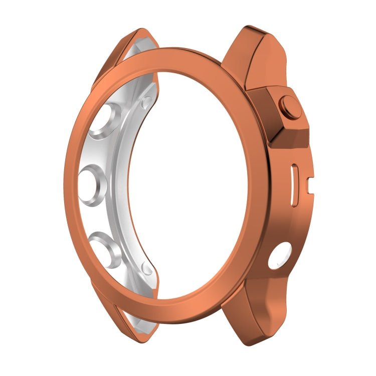 For Garmin Fenix 7S Pro Half Package Electroplated TPU Watch Protective Case(Gold)