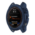 For Garmin Fenix 7S Pro Half Package Electroplated TPU Watch Protective Case(Blue) - Watch Cases by PMC TechLife | Online Shopping South Africa | PMC TechLife