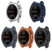 For Garmin Fenix 7S Pro Half Package Electroplated TPU Watch Protective Case(Gold)
