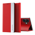 For iPhone 16 Side Electroplated Adsorption Leather Phone Case(Red) - iPhone 16 Cases by PMC TechLife | Online Shopping South Africa | PMC TechLife | Buy Now Pay Later Mobicred
