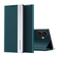 For iPhone 16 Side Electroplated Adsorption Leather Phone Case(Green) - iPhone 16 Cases by PMC TechLife | Online Shopping South Africa | PMC TechLife | Buy Now Pay Later Mobicred