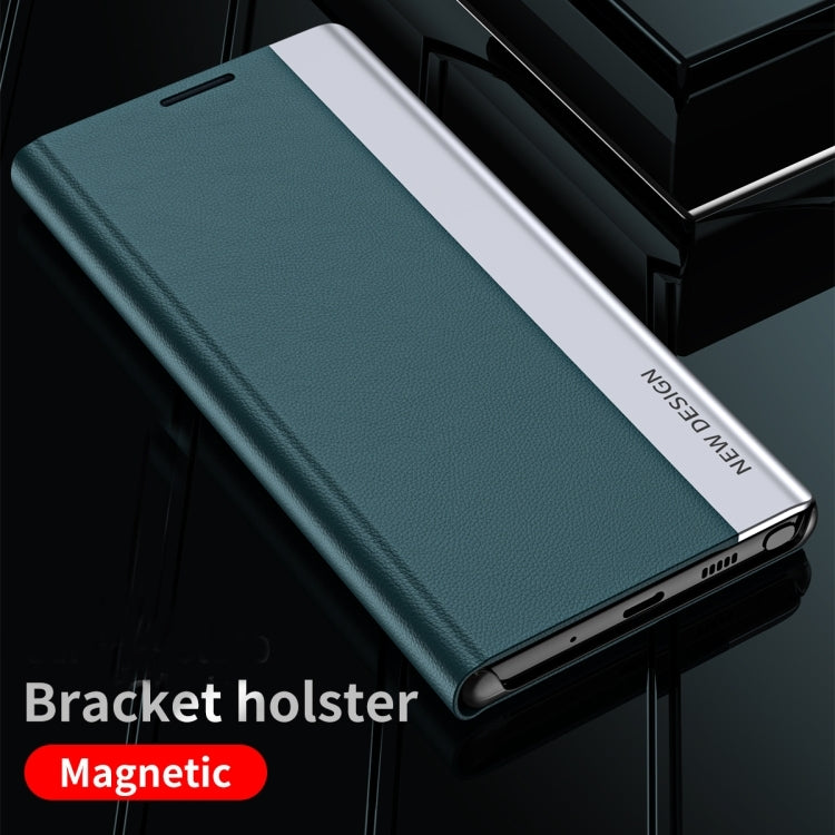 For iPhone 16 Pro Max Side Electroplated Adsorption Leather Phone Case(Black)