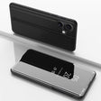 For iPhone 16 Plated Mirror Horizontal Flip Leather Phone Case with Holder(Black) - free shipping - PMC TechLife - Order now!