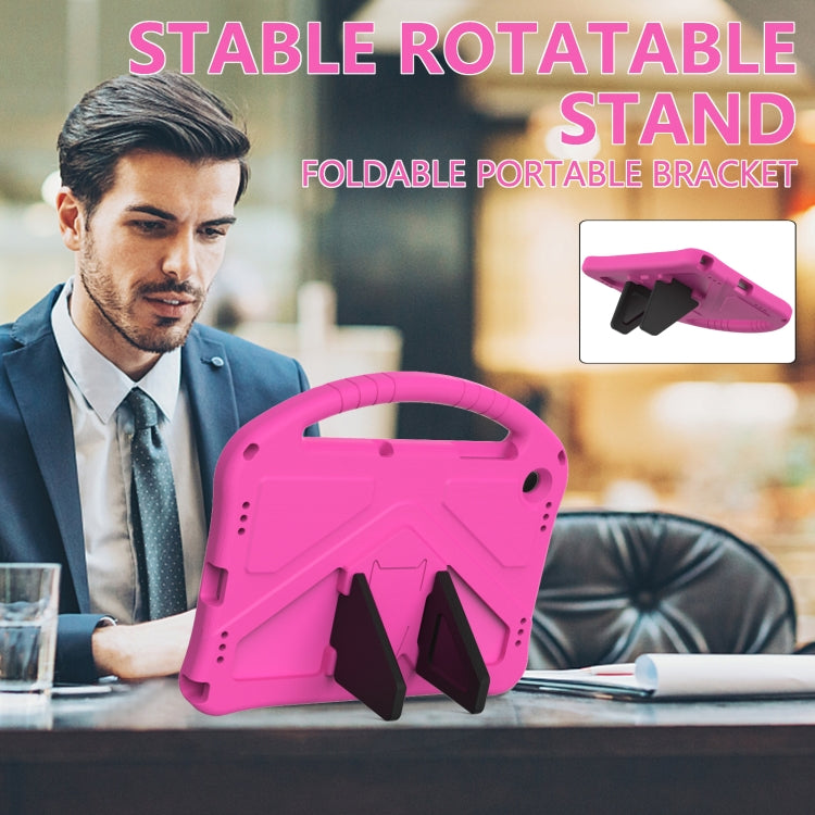For Samsung Galaxy Tab A9+ EVA Shockproof Tablet Case with Holder(Rose Red)