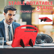 For Samsung Galaxy Tab S9 Ultra EVA Shockproof Tablet Case with Holder(Red)