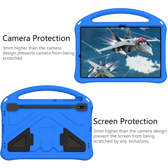 For Samsung Galaxy Tab S10+ 12.4 EVA Shockproof Tablet Case with Holder(Blue)