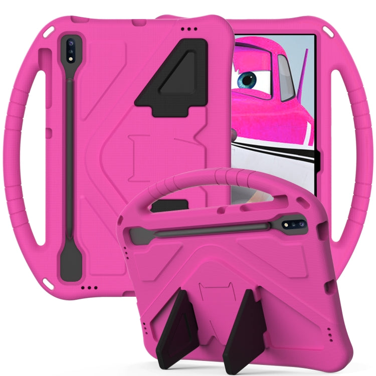 For Samsung Galaxy Tab S10+ 12.4 EVA Shockproof Tablet Case with Holder(Rose Red)