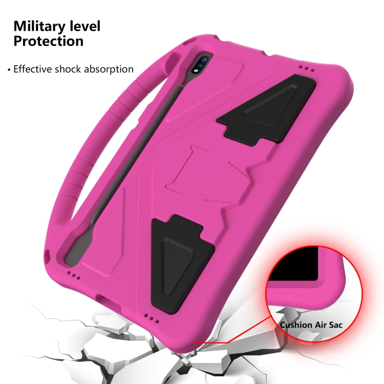 For Samsung Galaxy Tab S10+ 12.4 EVA Shockproof Tablet Case with Holder(Rose Red)