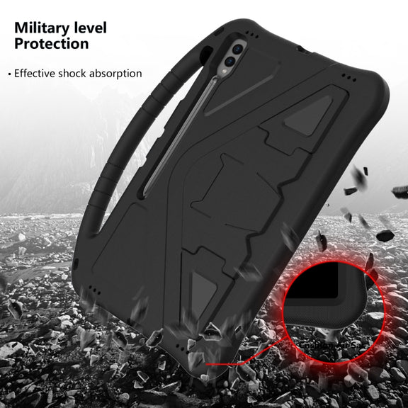 For Samsung Galaxy Tab S10 Ultra 14.6 EVA Shockproof Tablet Case with Holder(Black)