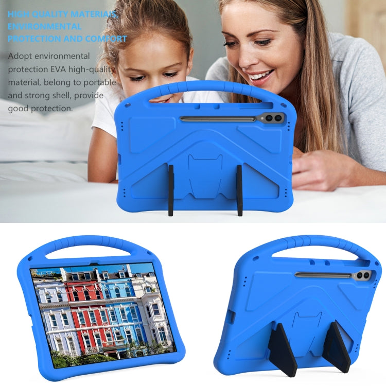 For Samsung Galaxy Tab S10 Ultra 14.6 EVA Shockproof Tablet Case with Holder(Blue)
