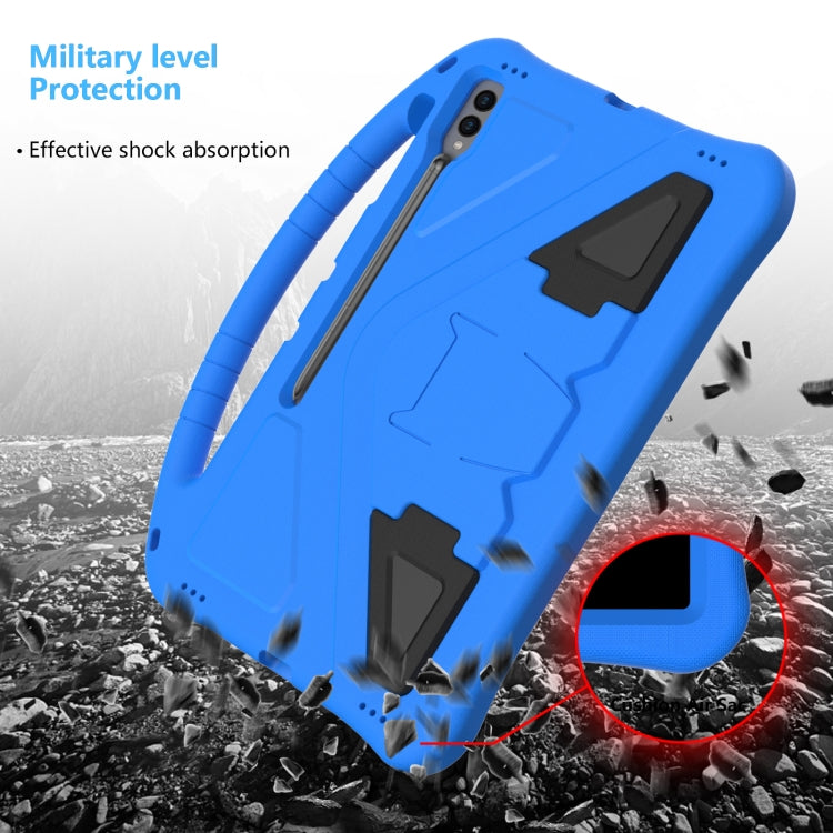 For Samsung Galaxy Tab S10 Ultra 14.6 EVA Shockproof Tablet Case with Holder(Blue)