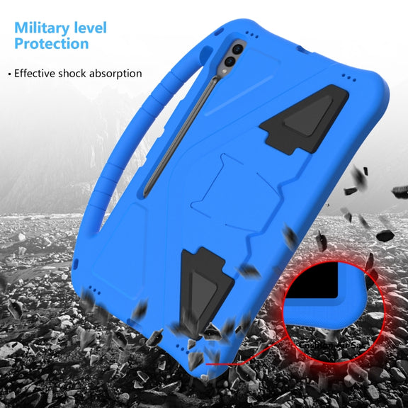 For Samsung Galaxy Tab S10 Ultra 14.6 EVA Shockproof Tablet Case with Holder(Blue)