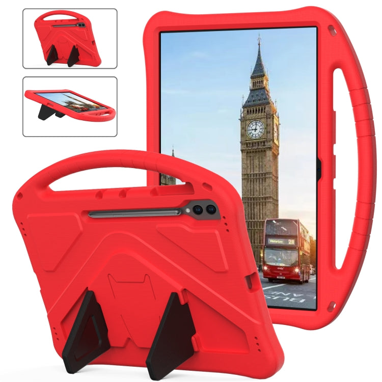 For Samsung Galaxy Tab S10 Ultra 14.6 EVA Shockproof Tablet Case with Holder(Red)