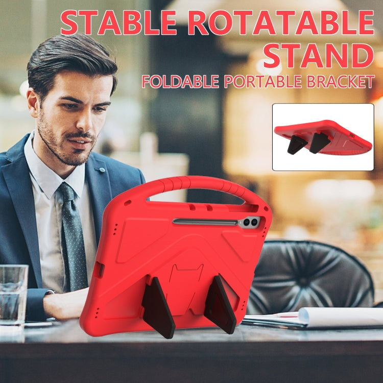 For Samsung Galaxy Tab S10 Ultra 14.6 EVA Shockproof Tablet Case with Holder(Red)