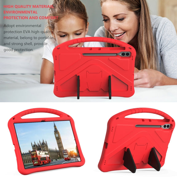 For Samsung Galaxy Tab S10 Ultra 14.6 EVA Shockproof Tablet Case with Holder(Red)