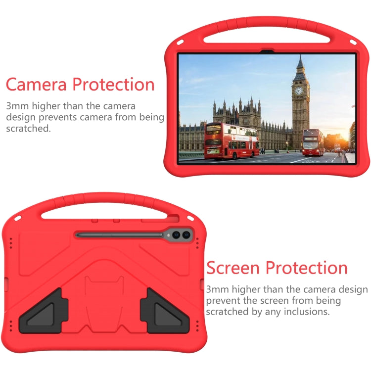 For Samsung Galaxy Tab S10 Ultra 14.6 EVA Shockproof Tablet Case with Holder(Red)