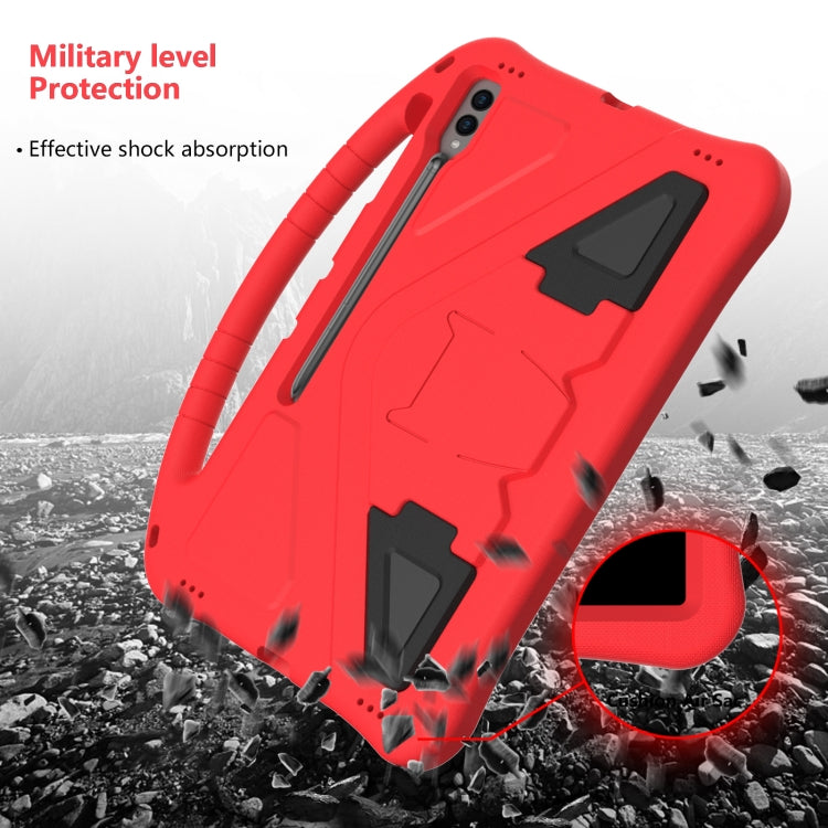 For Samsung Galaxy Tab S10 Ultra 14.6 EVA Shockproof Tablet Case with Holder(Red)