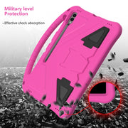 For Samsung Galaxy Tab S10 Ultra 14.6 EVA Shockproof Tablet Case with Holder(Rose Red)