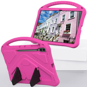 For Samsung Galaxy Tab S10 Ultra 14.6 EVA Shockproof Tablet Case with Holder(Rose Red)