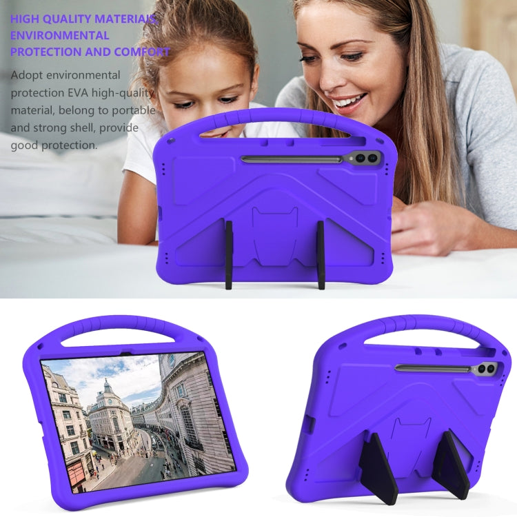 For Samsung Galaxy Tab S10 Ultra 14.6 EVA Shockproof Tablet Case with Holder(Purple)