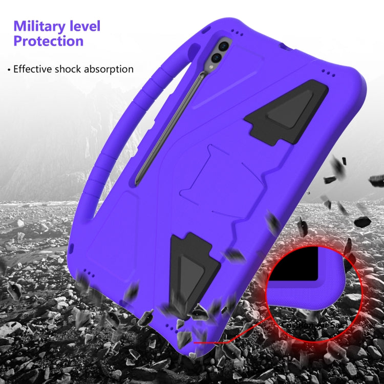For Samsung Galaxy Tab S10 Ultra 14.6 EVA Shockproof Tablet Case with Holder(Purple)